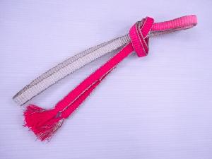 リサイクル　和装小物　帯締め　金糸　振袖用　正絹　手組　平組　リメイク　材料